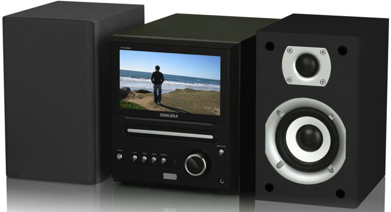 Yamada HTV-200XU: Mini Heimkinoanlage mit integriertem Fernseher mit 17 cm  Bilddiagonale, Radio und Analog- / DVB-T Empfänger – Hartware