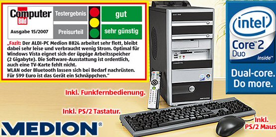 Neuer Aldi-PC für 599 Euro – Hartware