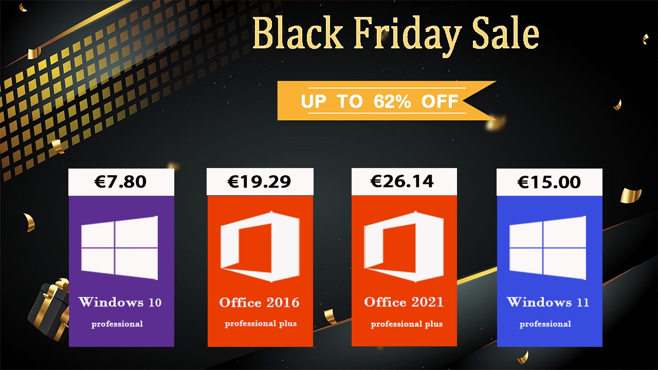 Black Friday: Office für 19,29 & Windows 10 ab 7,60 Euro – Hartware
