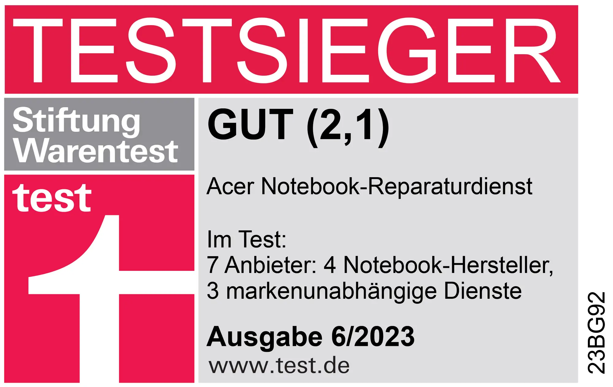 Stiftung Warentest: Testsieger Acer kann mit dem besten  Notebook-Reparaturservice punkten – Hartware